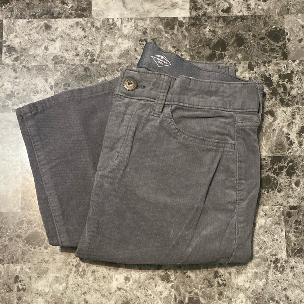 St. John's Bay Straight Leg Gray Corduroy Jeans - Size 6 Petite